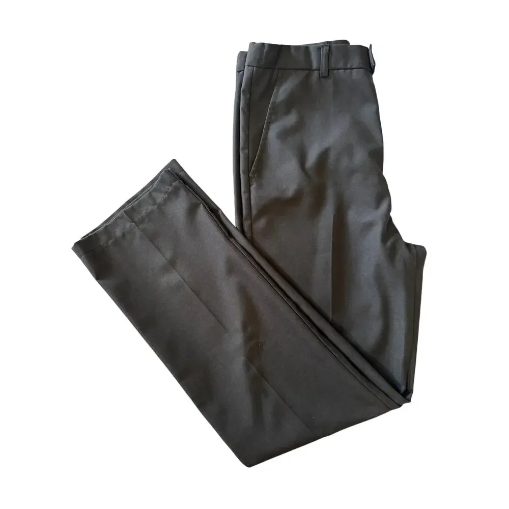 Boys’ Charcoal 2-Piece Suit Set (Blazer + Pants) – Polyester/Rayon – Size 12-14Y